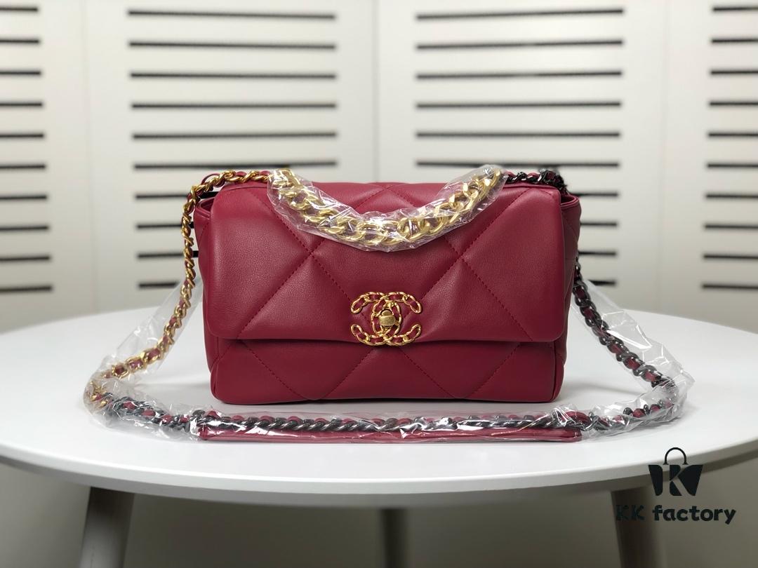 Burgundy Red Mini Chanel Latest Bestseller Release 📣📣 Synchronized with Counter, Imported Calfskin Leather, Extremely Soft Touch