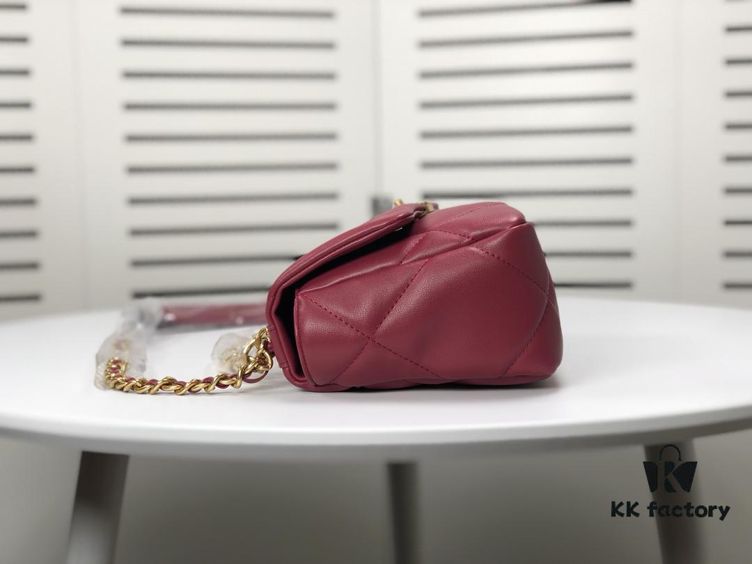 Burgundy Red Mini Chanel Latest Bestseller Release 📣📣 Synchronized with Counter, Imported Calfskin Leather, Extremely Soft Touch