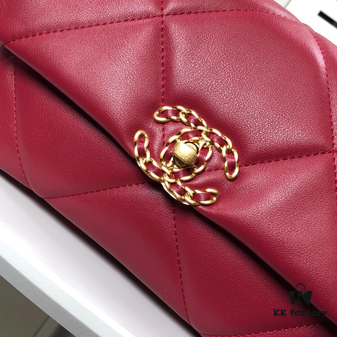 Burgundy Red Mini Chanel Latest Bestseller Release 📣📣 Synchronized with Counter, Imported Calfskin Leather, Extremely Soft Touch