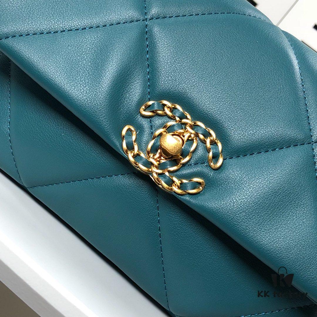 Turquoise Blue Small Chanel Latest Bestseller Just Released 📣📣 Synchronized with Boutique, Imported Calfskin 🐂 Exceptionally Soft Touch