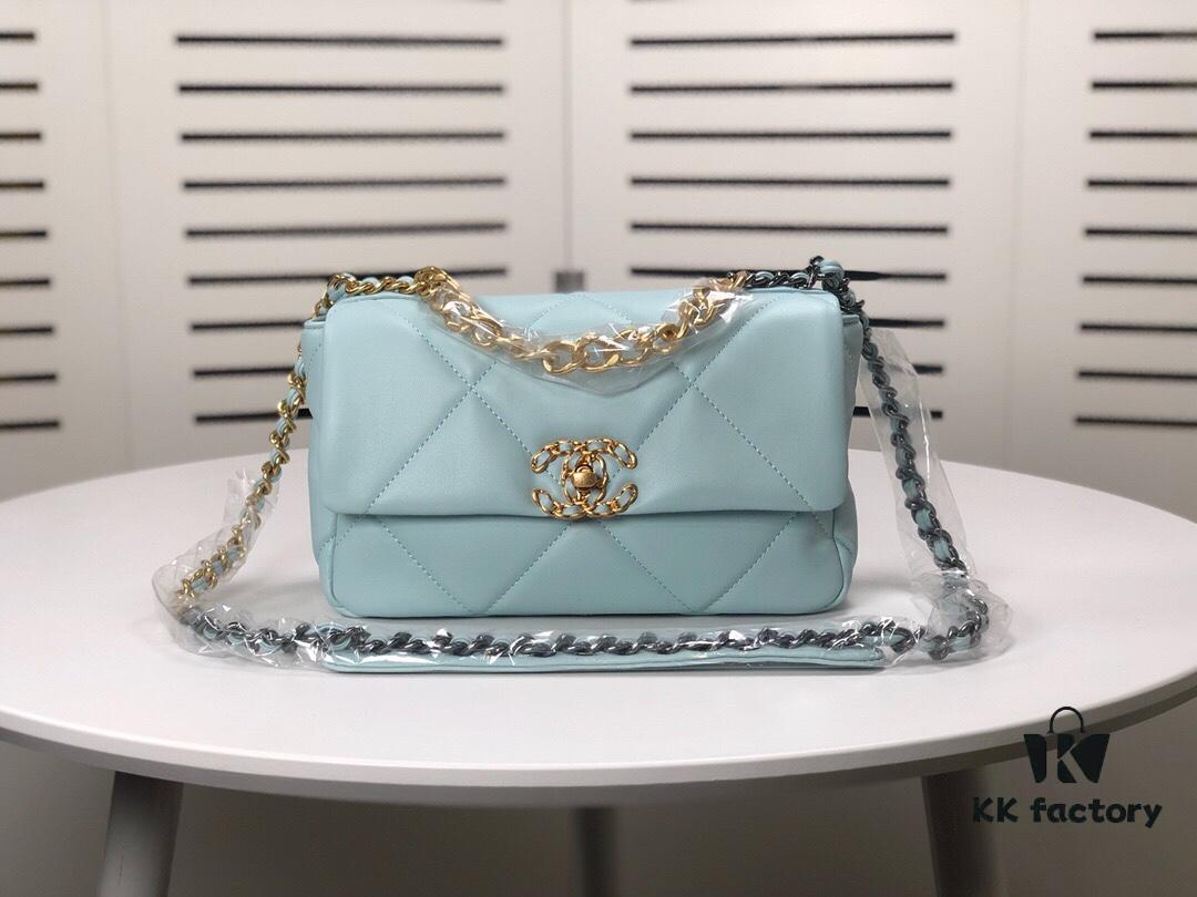 Mint Green Small Chanel Latest Bestseller Release 📣📣 Synchronized with Boutique, Imported Calfskin Leather 🐂, Extremely Soft Touch