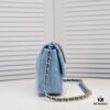 Chanel 22p Spring-Summer Collection New 19Bag Denim Light Blue Sand Silver Hardware