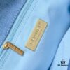 Chanel 22p Spring-Summer Collection New 19Bag Denim Light Blue Sand Silver Hardware