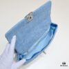 Chanel 22p Spring-Summer Collection New 19Bag Denim Light Blue Sand Silver Hardware