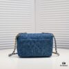 Chanel 22p Spring-Summer Collection Denim Bag in Light Blue with Silver-Tone Hardware
