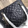Chanel Robot Pendant Zipper Tote Bag Soft Lambskin Shopping Bag with Double C Logo