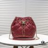 Large CHANEL 2020 New Arrival Double C Chain Drawstring Mini Bucket Bag