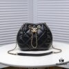 Small CHANEL: 2020 New Arrival Double C Chain Drawstring Mini Bucket Bag