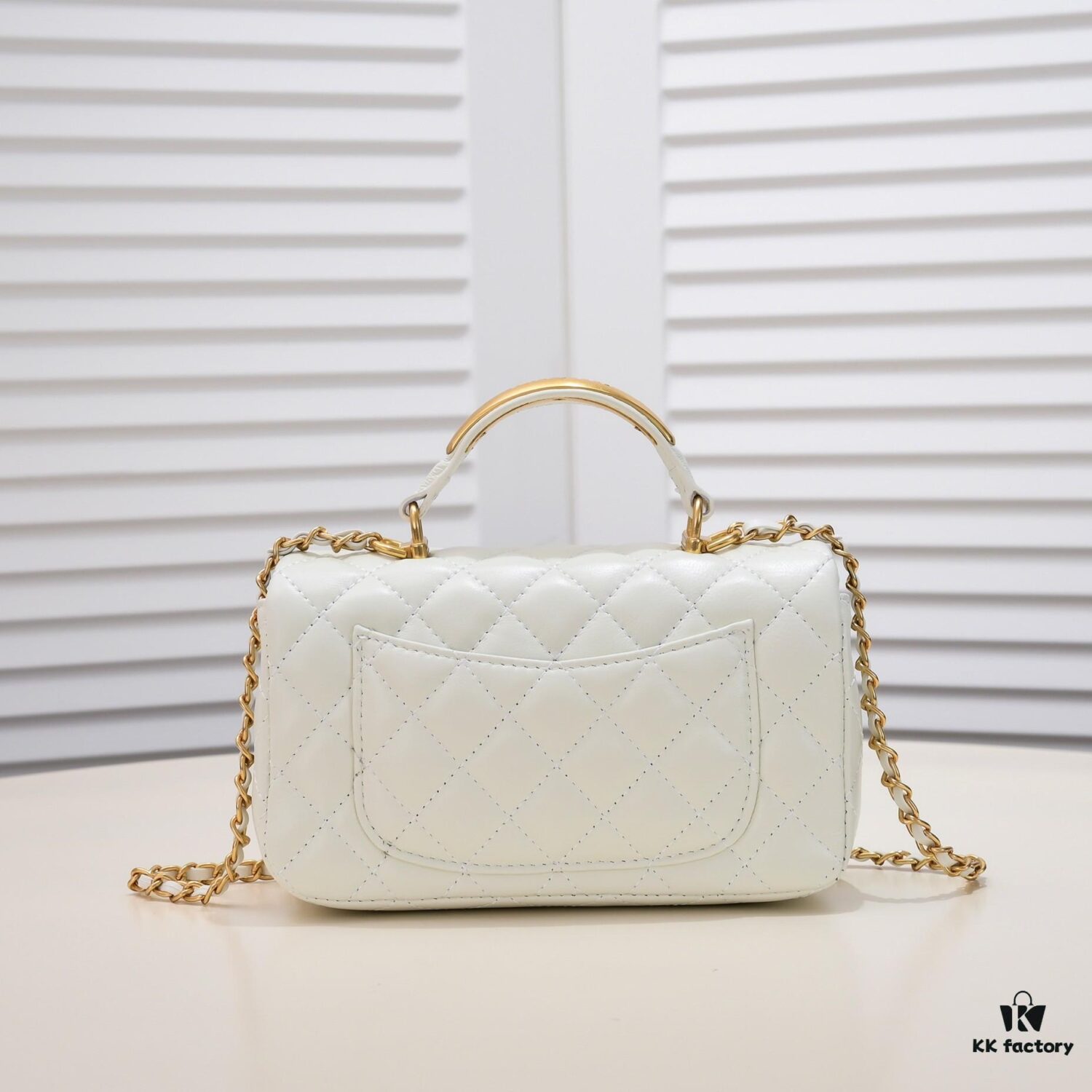 Chanel 22B Latest Mini CF Handle with Hardware Accents, New AS2431 Classic Quilted Flap Bag