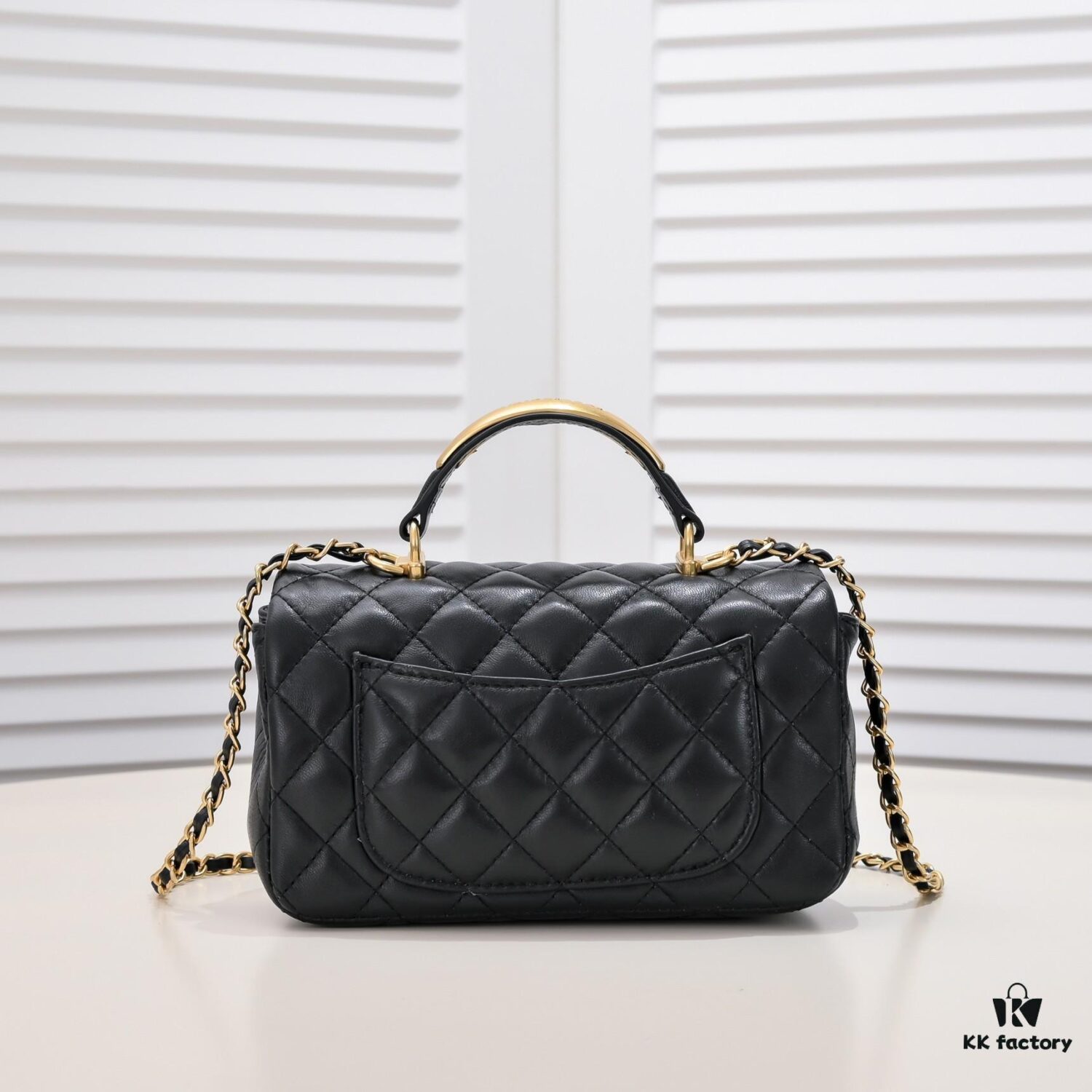 Chanel 22B Latest Mini CF Handle with Hardware Accents, New AS2431 Classic Quilted Flap Bag
