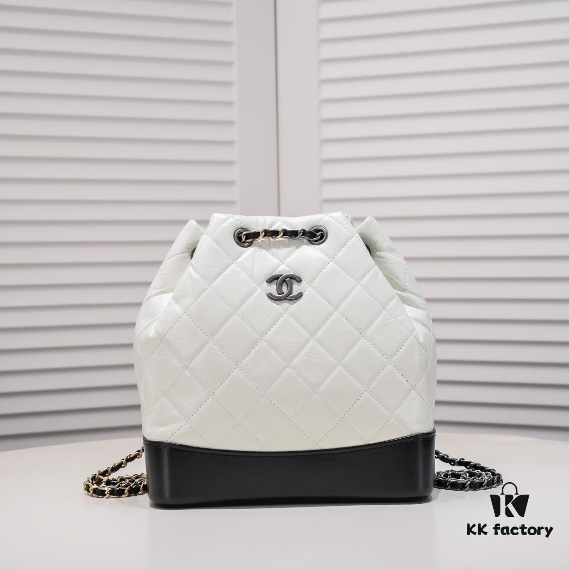 Chanel 17 Gabrielle Wandering Backpack – The Must-Have It Bag Adored by Celebrities, Next Big Trend, Fashionable and Simple Design, Premium Full-Grain Soft Leather, Size 24x23x11.5cm, Model A94485