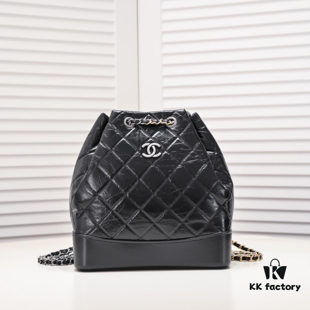 Chanel 17 Gabrielle Wandering Backpack – The Must-Have It Bag Loved by Celebrities, Next Big Trend, Fashionable and Simple Design, Premium Full-Grain Soft Leather