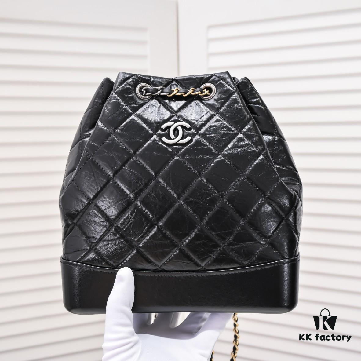 Chanel 17 Gabrielle Wandering Backpack – The Must-Have It Bag Loved by Celebrities, Next Big Trend, Fashionable and Simple Design, Premium Full-Grain Soft Leather