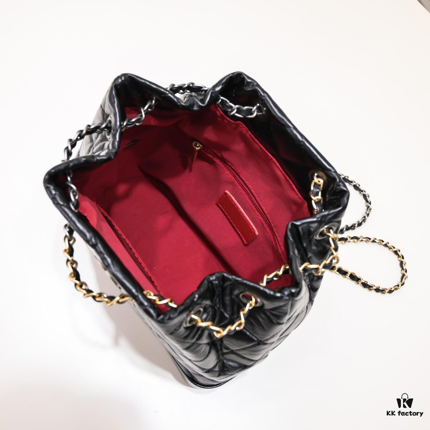 Chanel 17 Gabrielle Wandering Backpack – The Must-Have It Bag Loved by Celebrities, Next Big Trend, Fashionable and Simple Design, Premium Full-Grain Soft Leather