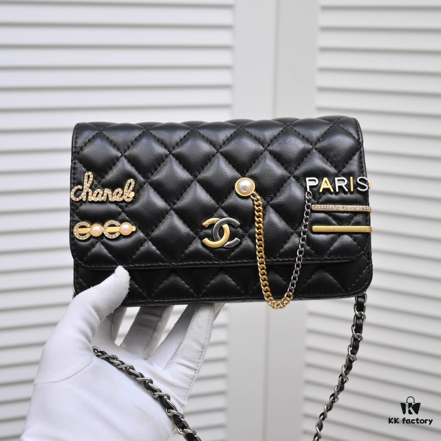 Chanel 2021 SS C F-Style Chain Bag with CHANEL Letter Hardware