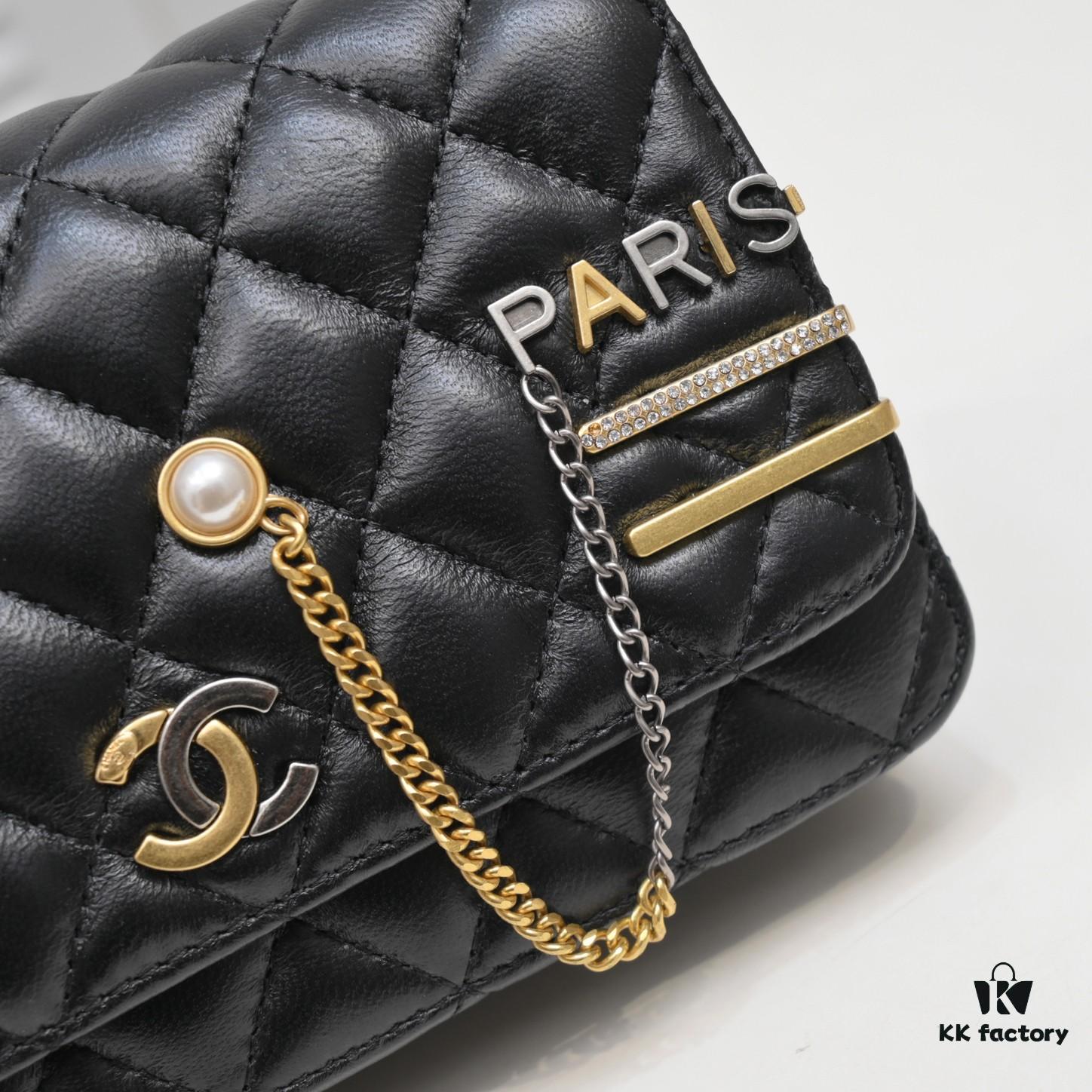 Chanel 2021 SS C F-Style Chain Bag with CHANEL Letter Hardware