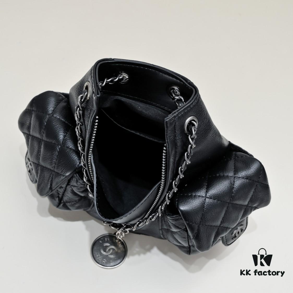 Chanel 23B Imported Top-Grade Calfskin Frog Double Shoulder Bag