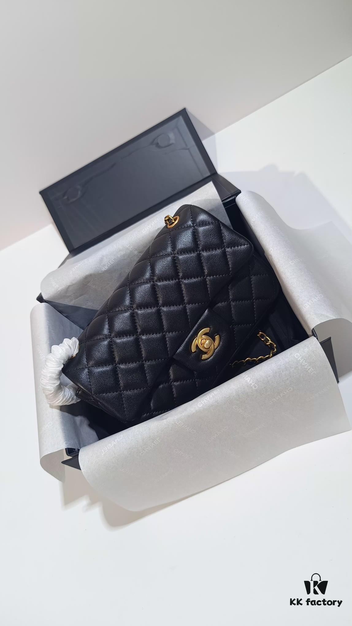 CHANEL France Handcrafted Luxury Metal CF Bag with Golden Beads - Large and Small Sizes Available