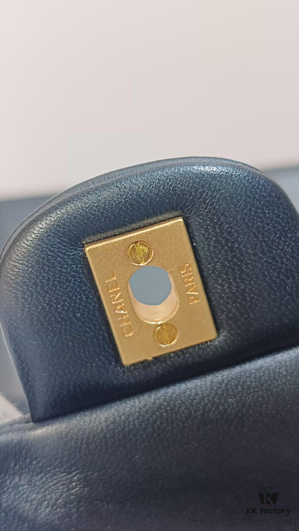 CHANEL France Handcrafted Luxury Metal CF Bag with Golden Beads - Large and Small Sizes Available