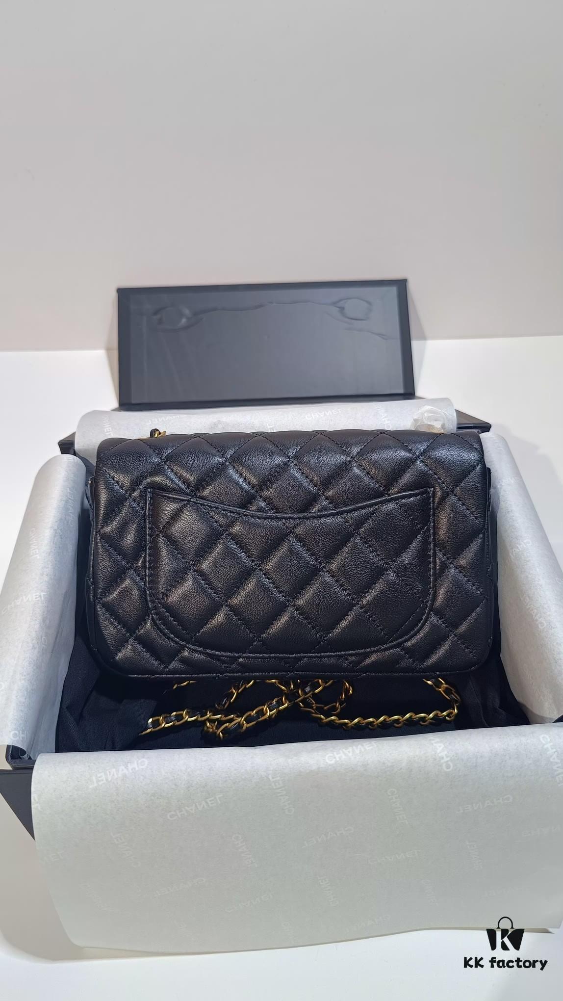 CHANEL France Handcrafted Luxury Metal CF Bag with Golden Beads - Large and Small Sizes Available