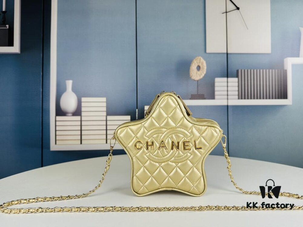 New Arrival Luxury Chanel Lucky Star Bag – Stunning Celestial Design, Golden Shine, Unique Star-Shaped Style, Chic and Elegant