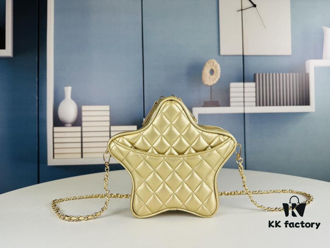 New Arrival Luxury Chanel Lucky Star Bag – Stunning Celestial Design, Golden Shine, Unique Star-Shaped Style, Chic and Elegant