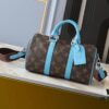 Upgraded Original M12609 Yellow Vintage Pattern, Blue Vintage Pattern, M11595 Gradient Gray, M46271 Black Pattern - This Keepall 25 Bag is Crafted from Monogram Eclipse Reverse Canvas, Elegantly Reinterpreting the Louis Vuitton Classic Motif
