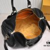 N44810 45532 Upgraded Version 45cm Imported Full-Grain Leather Black Embossed Large Flower Travel Bag N41416 45532