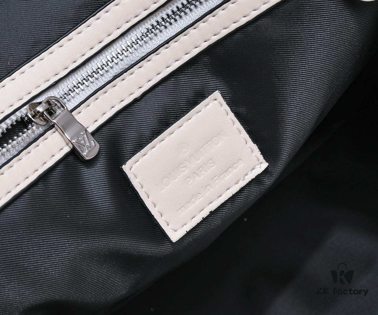 N44810 45532 Upgraded Version 45cm Imported Full-Grain Calfskin Black Embossed Large Flower Travel Bag N41416 45532 Keepall