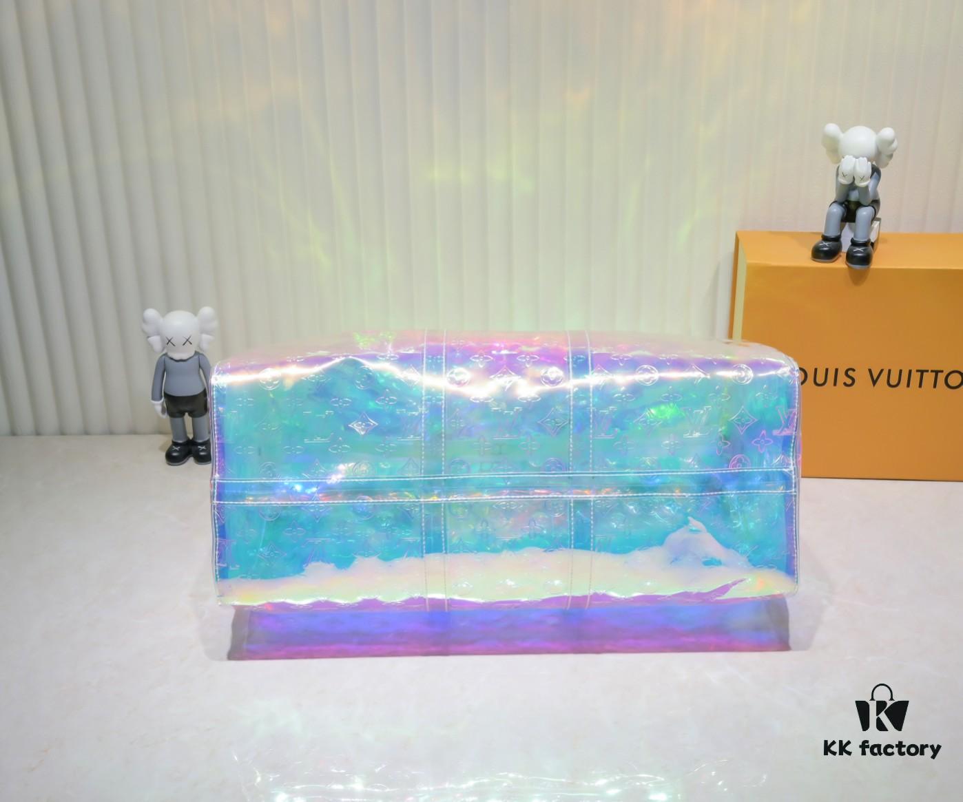 Exclusive Real-shot - Upgraded Version‼️ Premium Quality M53271 41416 KEEPALL 50 Prism Transparent Colorful Travel Bag (with Shoulder Strap)