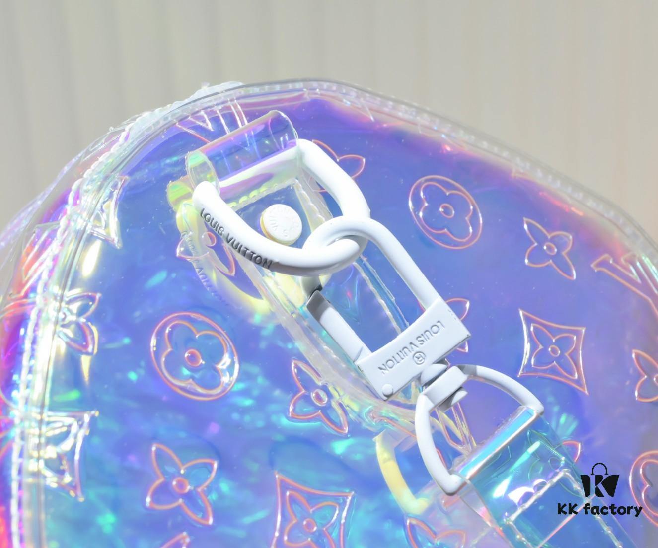 Exclusive Real-shot - Upgraded Version‼️ Premium Quality M53271 41416 KEEPALL 50 Prism Transparent Colorful Travel Bag (with Shoulder Strap)