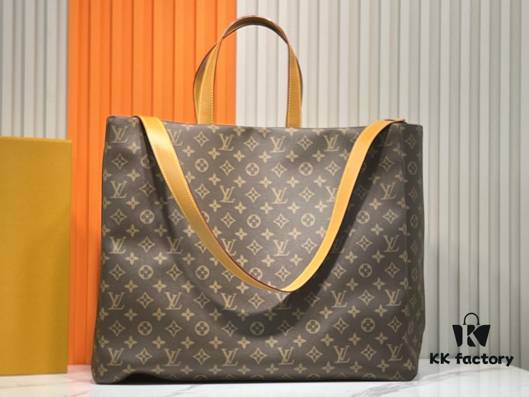 M24457 M24475 This Medium Shopper Handbag Draws Inspiration from Louis Vuitton's Shopping Bag, Featuring Soft Cowhide Leather Embossed with 'Louis Vuitton' and 'Maison Fondée En 1854', Top Handles, and Removable Shoulder Strap. Dimensions: 40x32x16cm