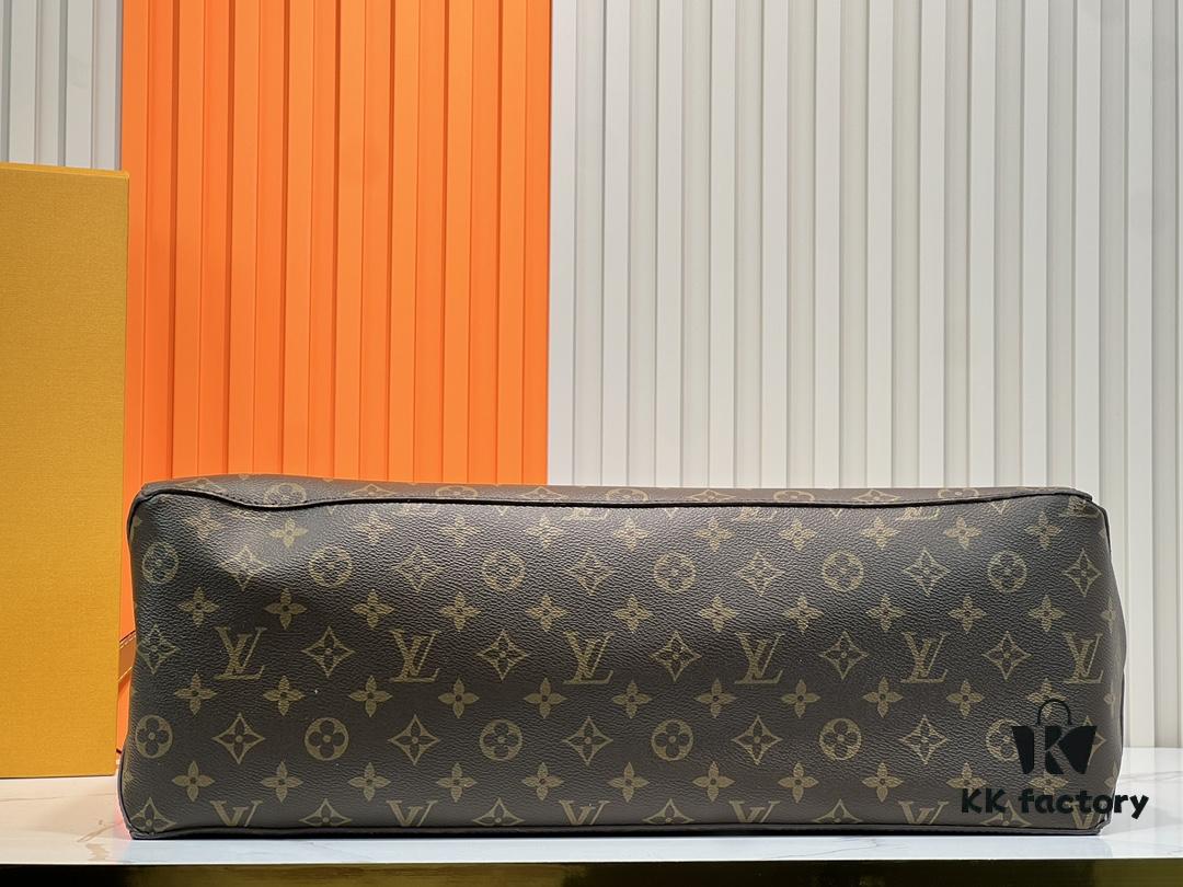 M24457 M24475 This Medium Shopper Handbag Draws Inspiration from Louis Vuitton's Shopping Bag, Featuring Soft Cowhide Leather Embossed with 'Louis Vuitton' and 'Maison Fondée En 1854', Top Handles, and Removable Shoulder Strap. Dimensions: 40x32x16cm