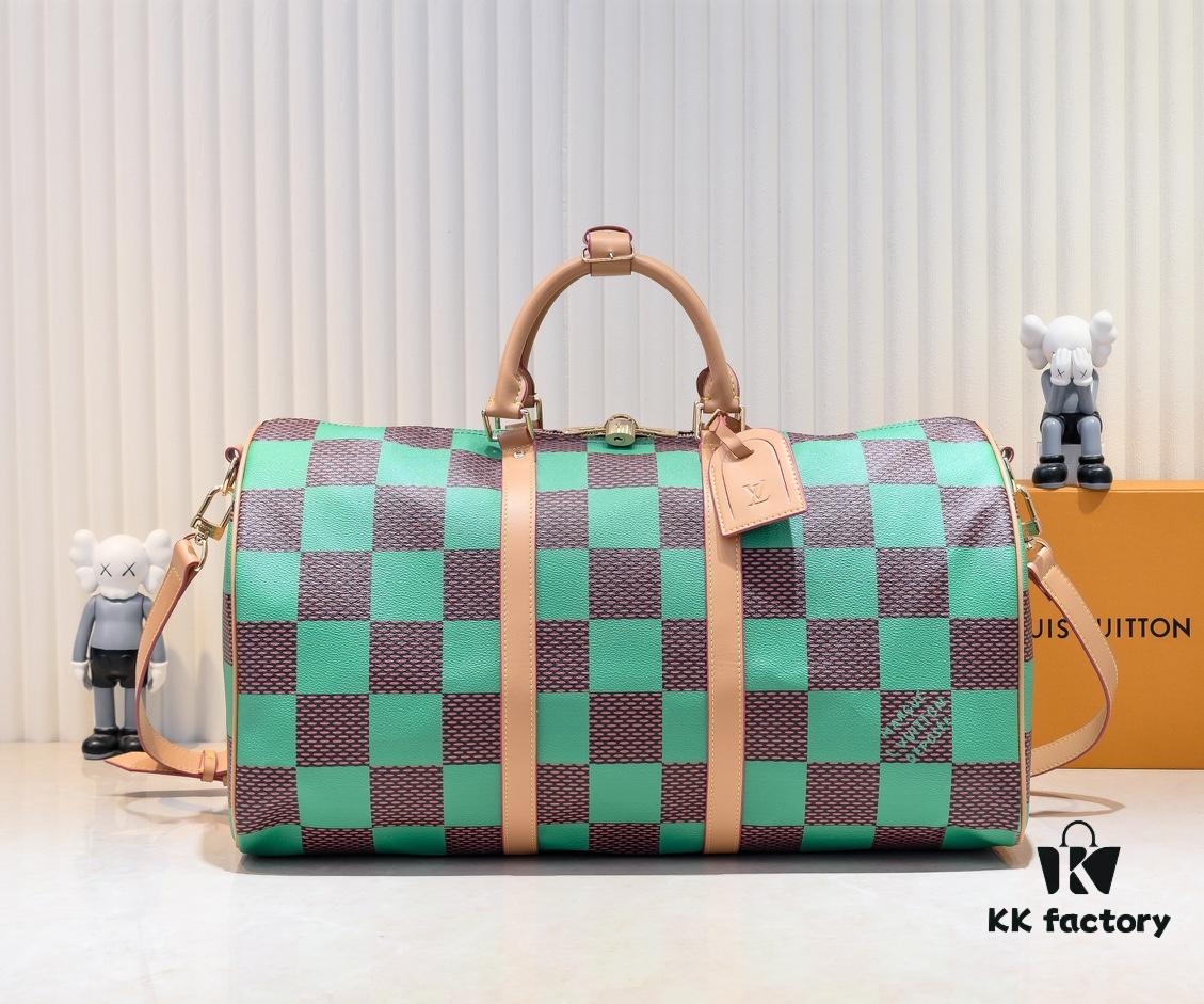 M40667 M41416 Keepall Bandoulière 50 Travel Bag in Damier Golf Coated Canvas