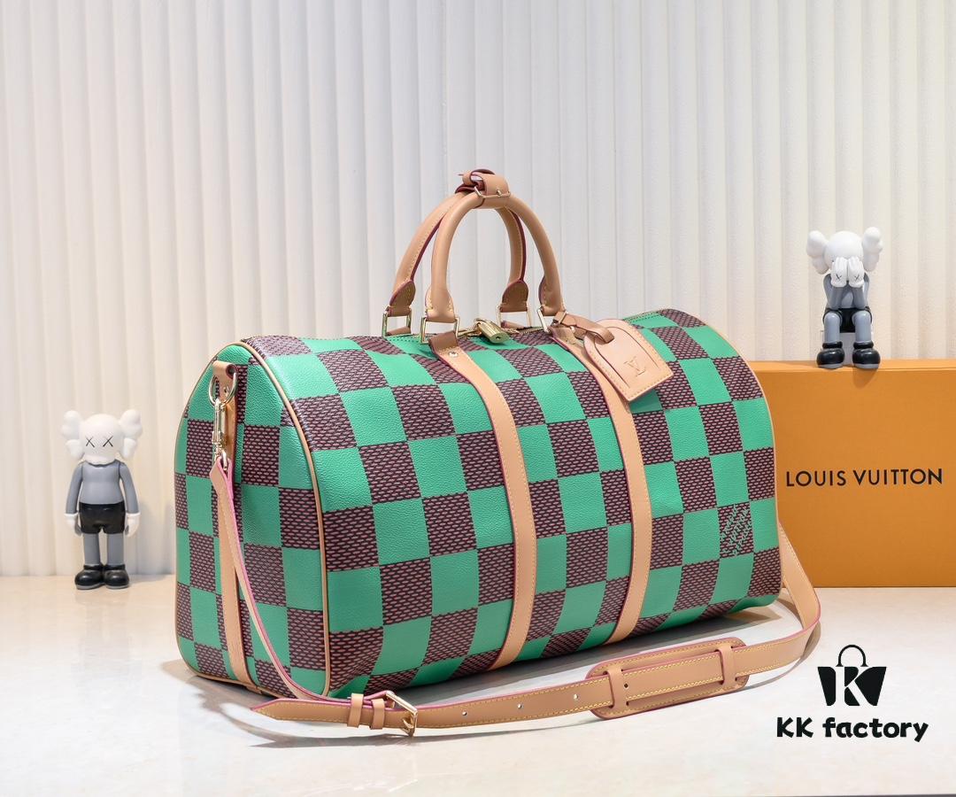 M40667 M41416 Keepall Bandoulière 50 Travel Bag in Damier Golf Coated Canvas