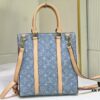M46098 M59960 Light Blue Denim Sac Plat Cross Bag
