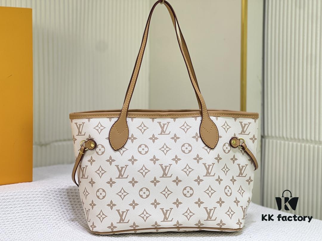 M40995 M40994 White Flower Parent-Child Bag Classic Shopping Bag Louis Vuitton New Neverfull