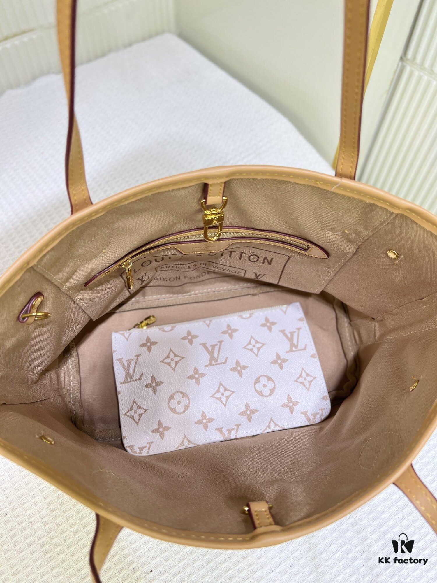 M40995 M40994 White Flower Parent-Child Bag Classic Shopping Bag Louis Vuitton New Neverfull