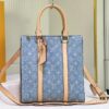 M46098 M59960 Light Blue Denim Sac Plat Cross Bag