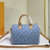 LV SPEEDY 25 Handbag in Light Blue Denim M11213 M40391 M40392