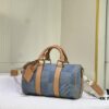 M46271 M22762 Checkered Denim Keepall 25 Bag