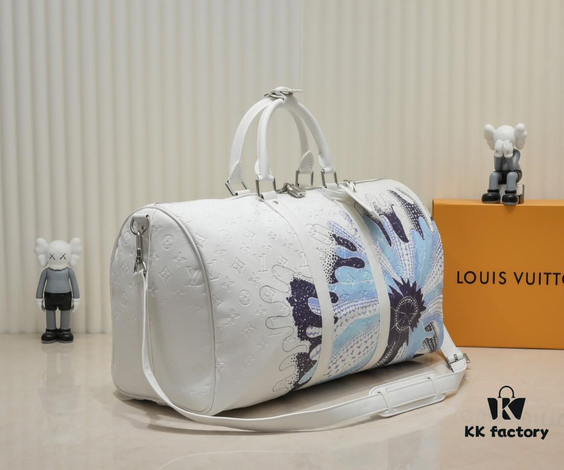 Exclusive Real Shot - Upgraded Version ‼️ M41416 M21678 LV X YK Keepall 50 Travel Bag