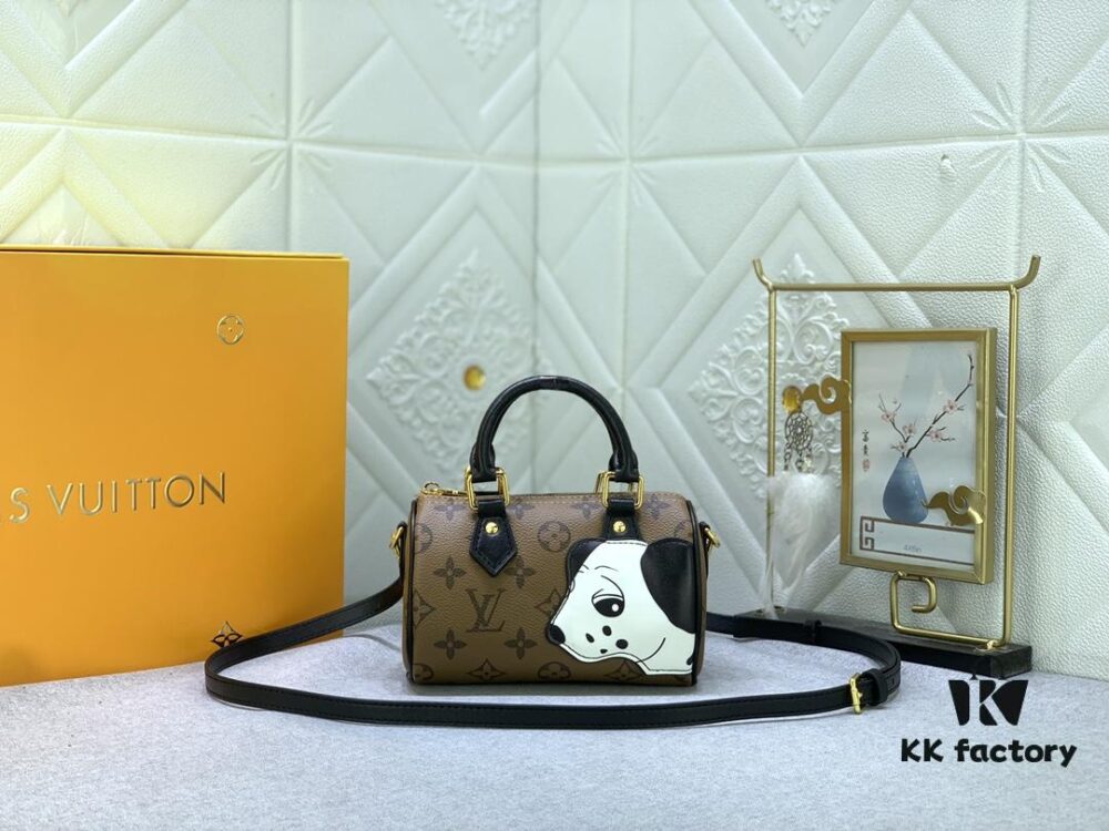 Upgraded Original M83688 M81085 Nano Speedy Bag by Artist Sun Yitian in Collaboration with Nicolas Ghesquière