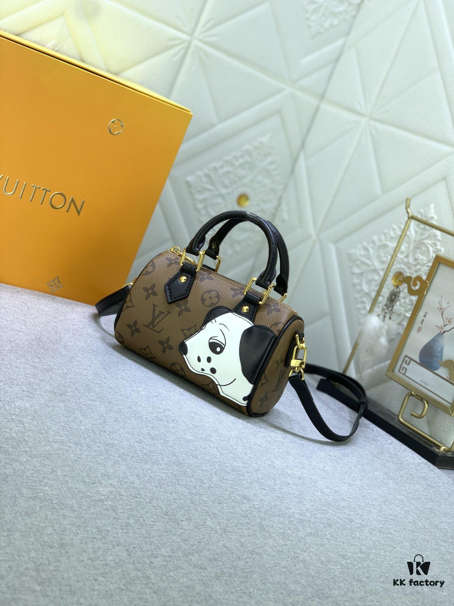 Upgraded Original M83688 M81085 Nano Speedy Bag by Artist Sun Yitian in Collaboration with Nicolas Ghesquière