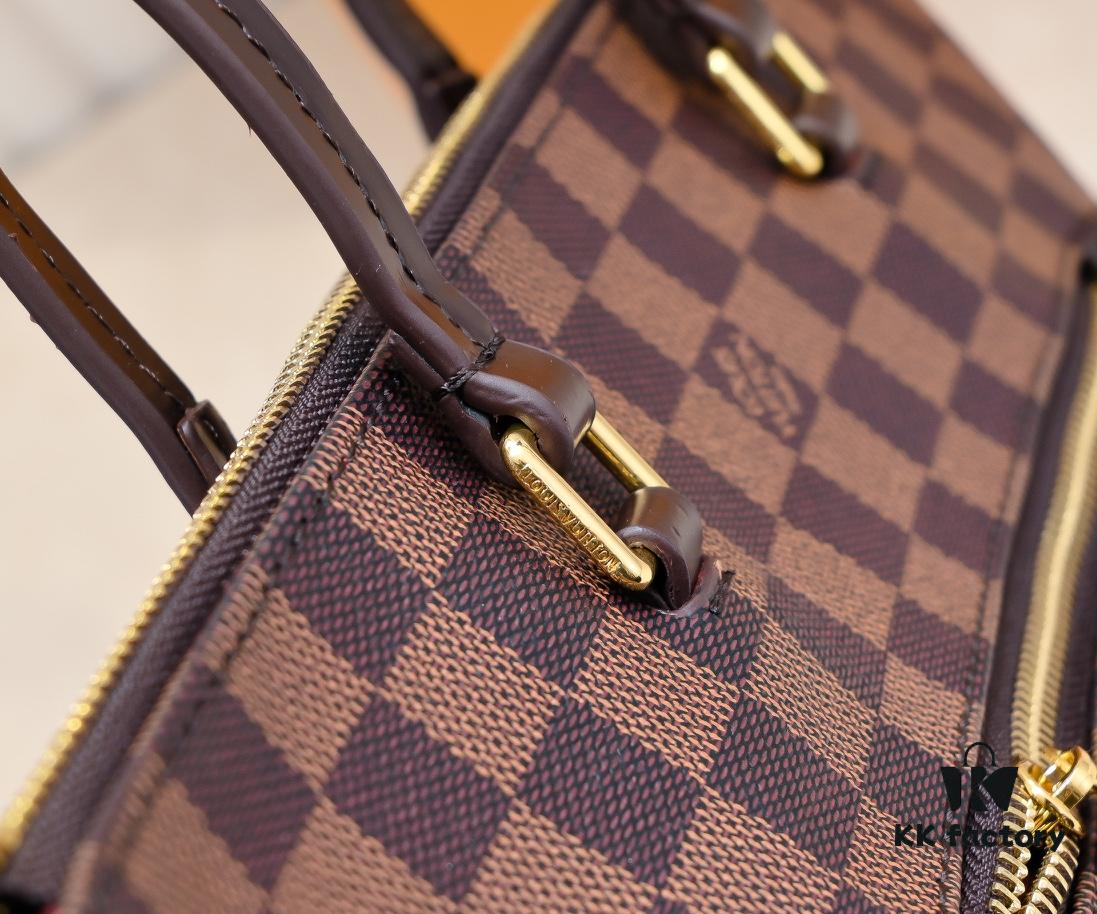 Authentic Louis Vuitton M42267 Multifunctional Monogram Canvas Shoulder Bag, Small and Large Sizes Available with Imported Taiwanese Material and Genuine Yellow Leather Trim