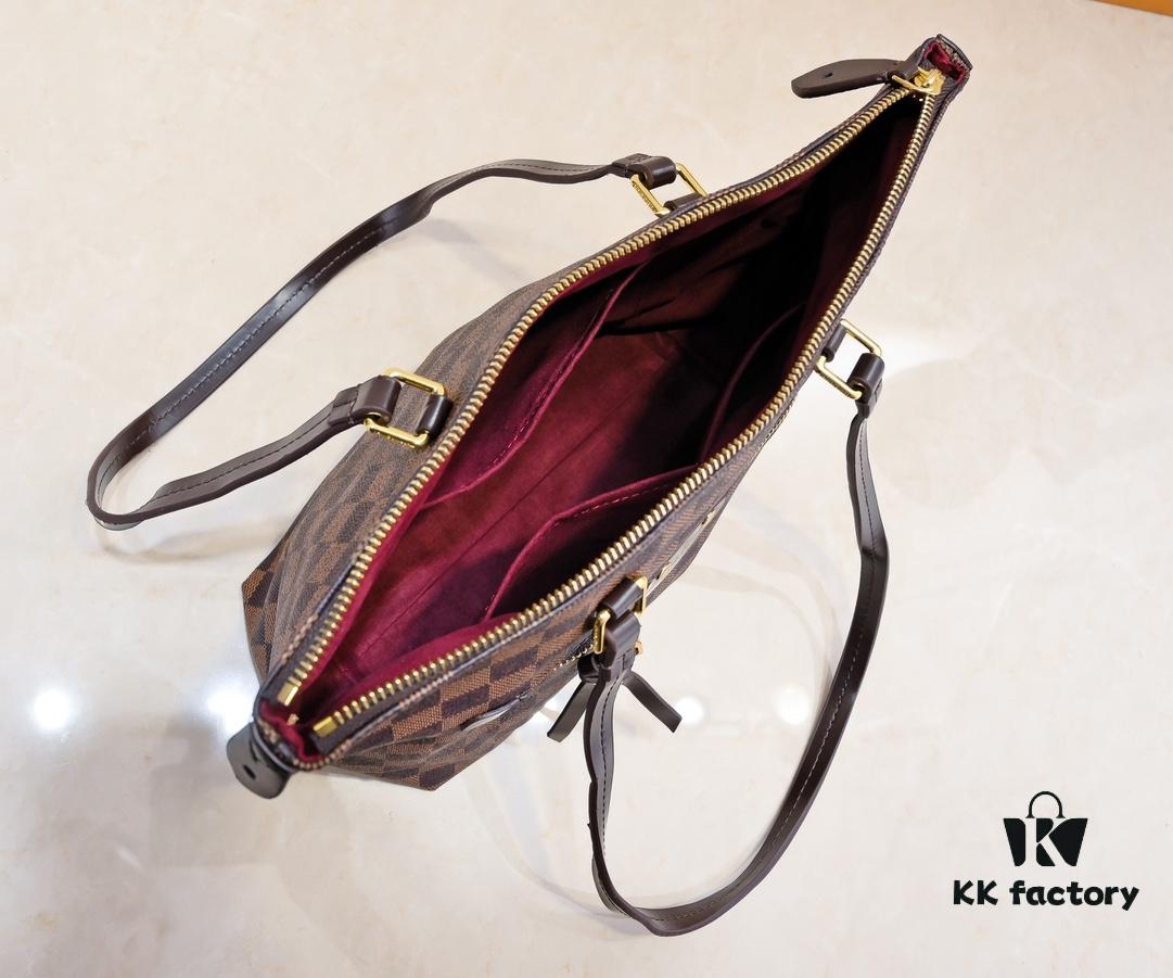 Authentic Louis Vuitton M42267 Multifunctional Monogram Canvas Shoulder Bag, Small and Large Sizes Available with Imported Taiwanese Material and Genuine Yellow Leather Trim