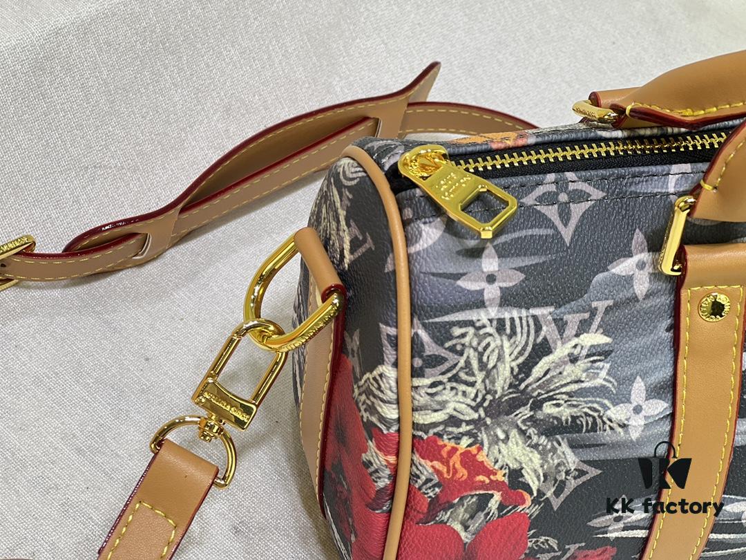 Upgraded Original Version M25440 Gray-Black Color, M24999 Bright Blue Color, M46271 Black Floral Men's Pillow Bag Series