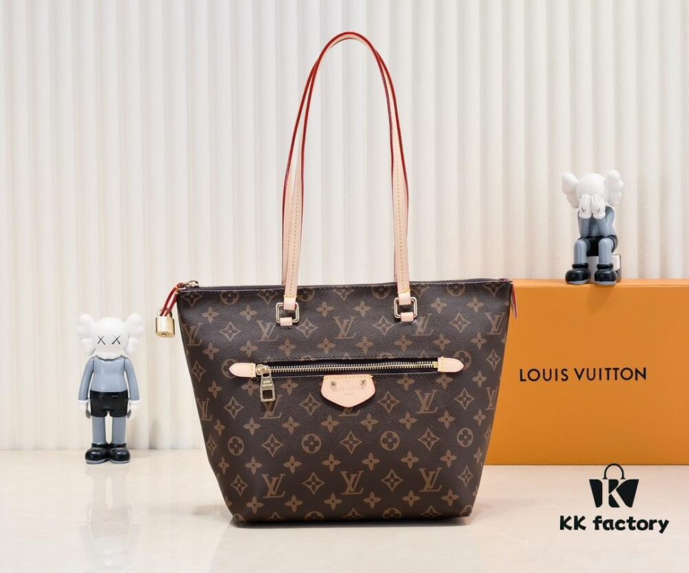 Authentic Louis Vuitton M42267 Multifunctional Shoulder Bag in Monogram Canvas, Dual-Sided Color-Changing Yellow Leather, Large and Small Sizes Available