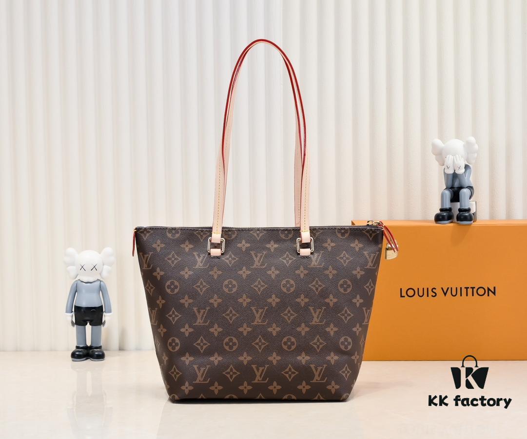 Authentic Louis Vuitton M42267 Multifunctional Shoulder Bag in Monogram Canvas, Dual-Sided Color-Changing Yellow Leather, Large and Small Sizes Available