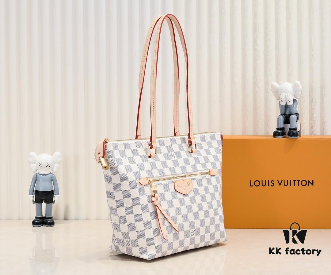 Authentic Louis Vuitton M42267 Multifunctional Shoulder Bag in Monogram Canvas, Dual-Tone Yellow Leather Trim, Available in Small and Large Sizes